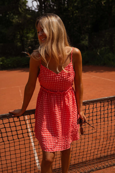 Zara | Robe Safia - rot kariert