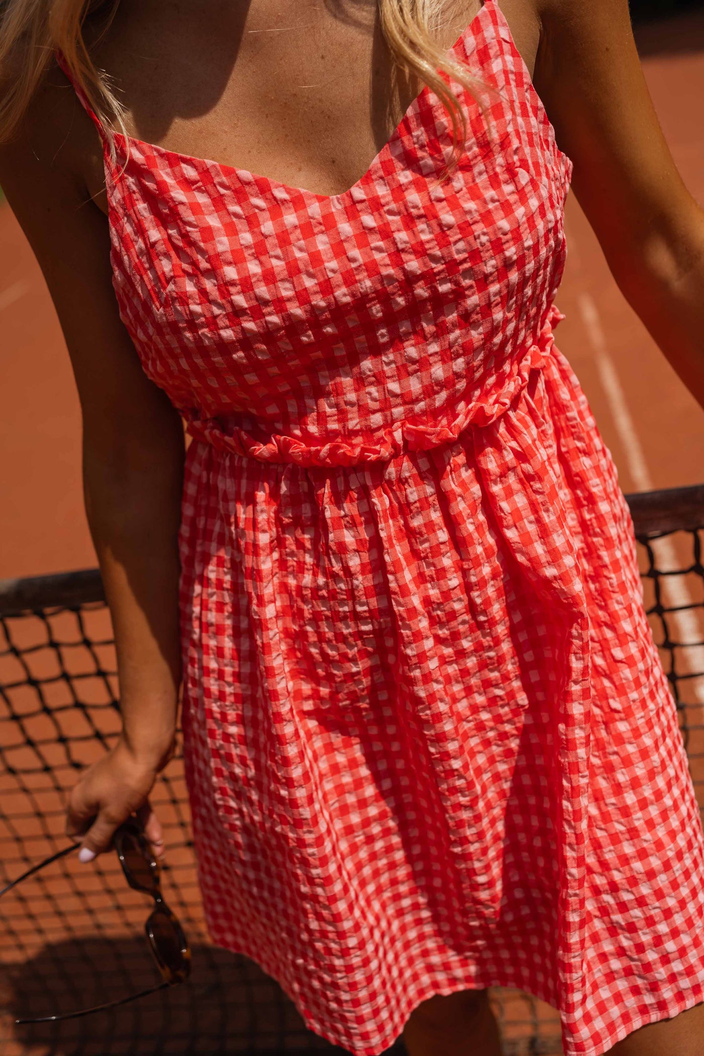 Zara | Robe Safia - rot kariert