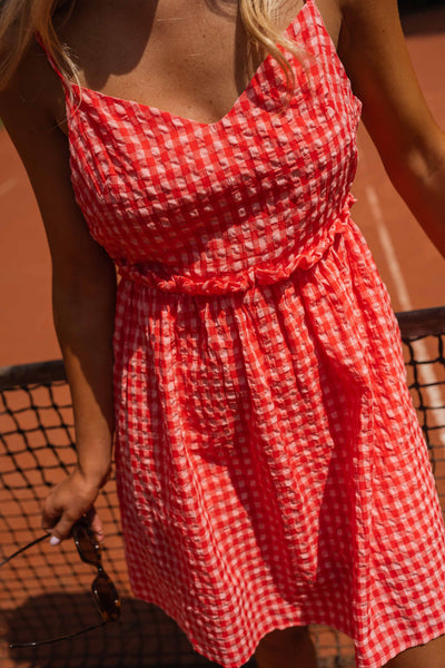 Zara | Robe Safia - rot kariert