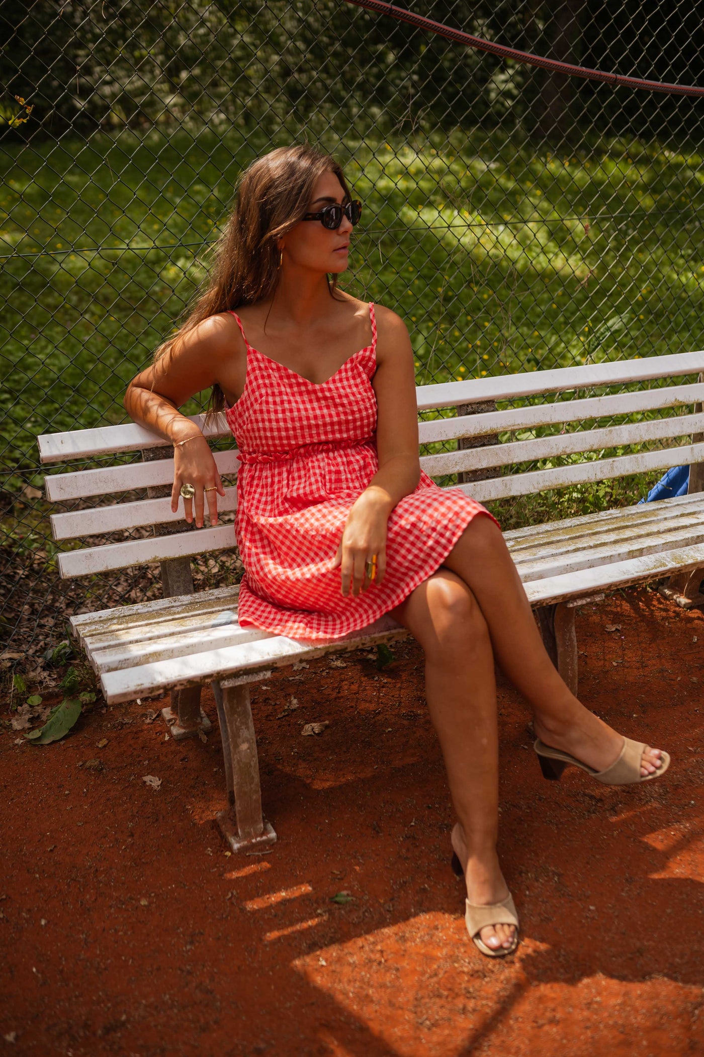 Zara | Robe Safia - rot kariert