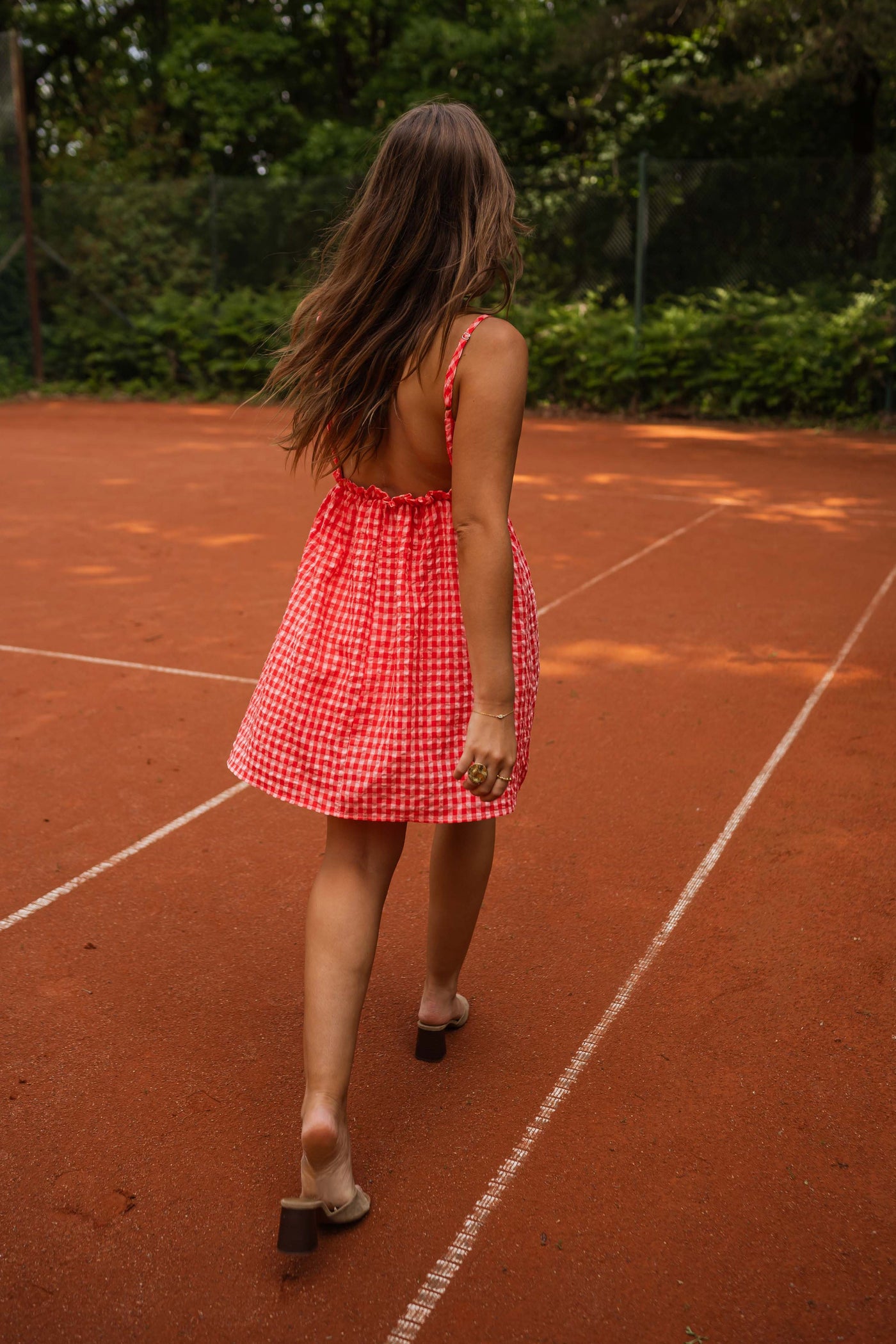 Zara | Robe Safia - rot kariert