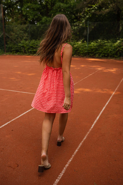 Zara | Robe Safia - rot kariert