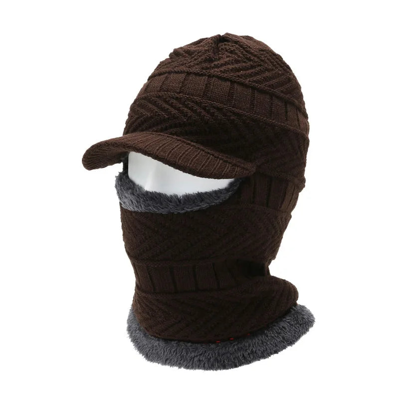 Avelena | Unisex Wollschal Balaclava Maske Mütze Strickmützen Hut