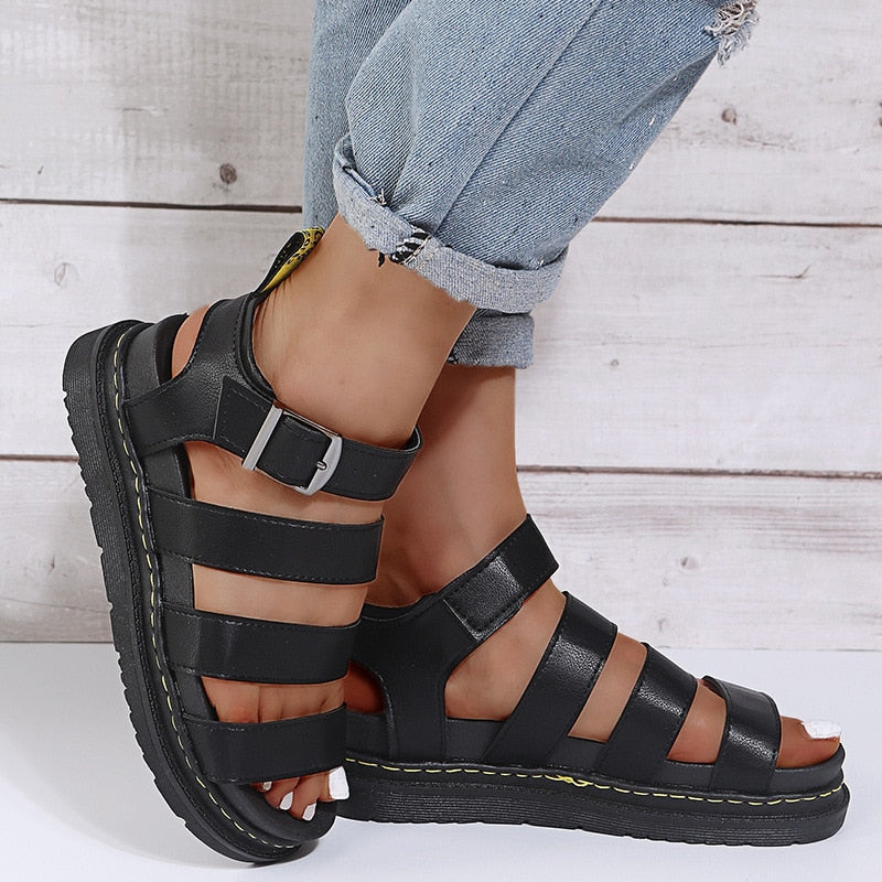 Loren - Bequeme Stilvolle Ledersandalen