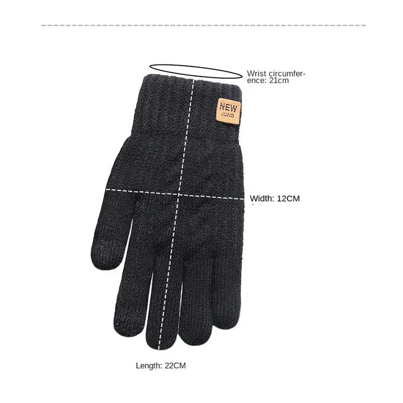 Avelena | Strickthermische Winterhandschuhe -Touchscreen Vollfinger