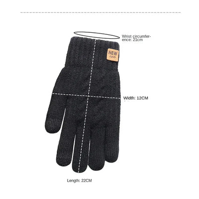 Avelena | Strickthermische Winterhandschuhe -Touchscreen Vollfinger