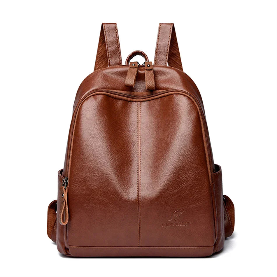 ZAYA | DIEBSTAHLSICHERER LEDERRUCKSACK