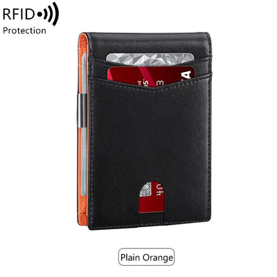 Avelena | Ultra-Dünne Rfid-Blockierende Herrenbörse 12-Karten Minimalistischer Tragbarer Halter
