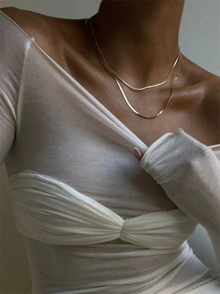 Whina | Kendall Durchsichtiges Mesh-Oberteil