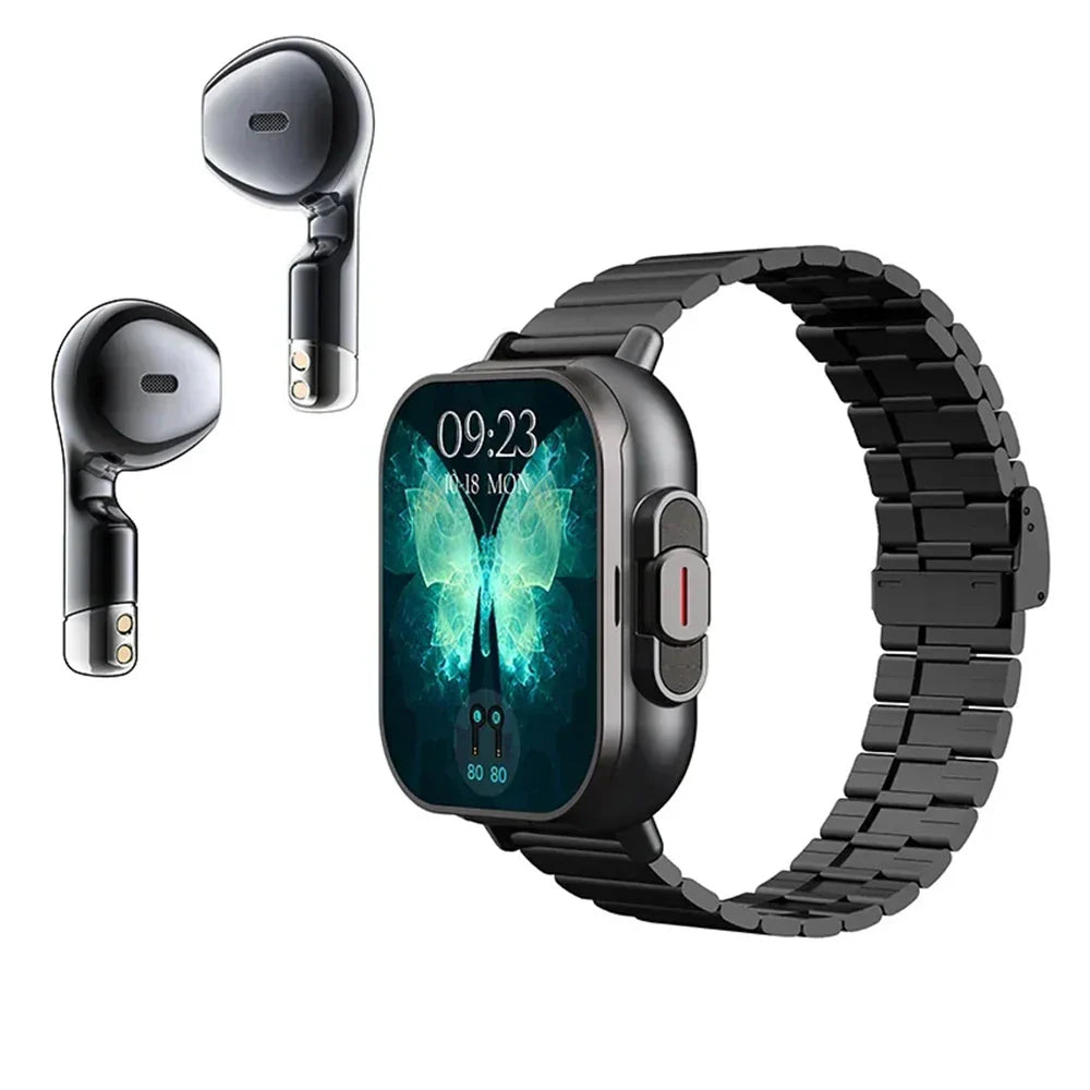 D8 TWS 2-in-1 Smartwatch mit Bluetooth Headset und Gesundheitsüberwachung für Männer und Frauen