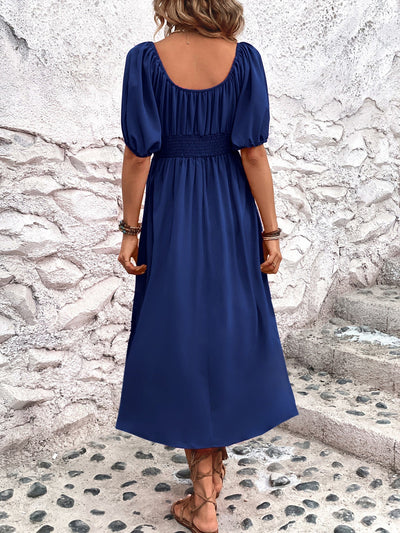 Roberta - Schulterfreies Damen Midikleid Sommer