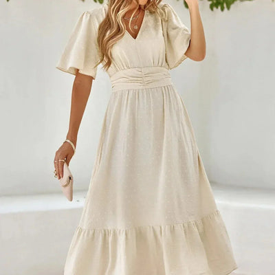 Angelou | Elegantes langes Kleid für Damen