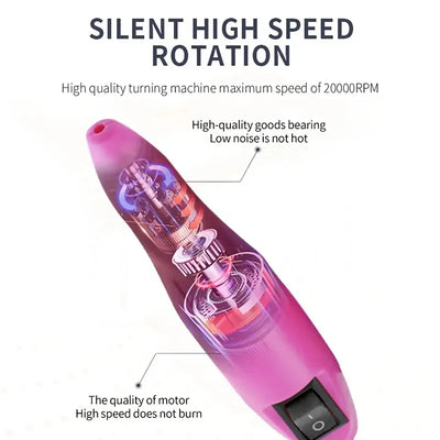 Avelena | Tragbares Elektrisches Nagelbohrmaschinen-Set - Gel Polish Entferner