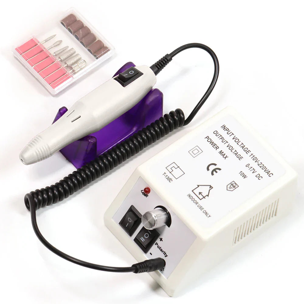 Avelena | Tragbares Elektrisches Nagelbohrmaschinen-Set - Gel Polish Entferner