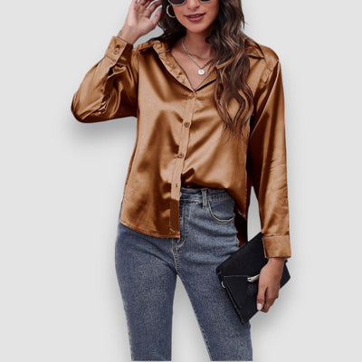 Bella | Seidenhemd mit langen Ärmeln