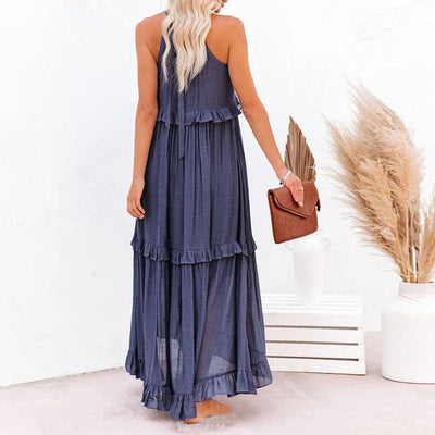 Charlize™ - Maxikleid mit Nackenträger und Taschen