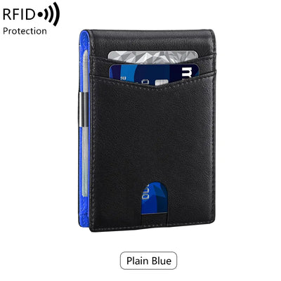 Avelena | Ultra-Dünne Rfid-Blockierende Herrenbörse 12-Karten Minimalistischer Tragbarer Halter
