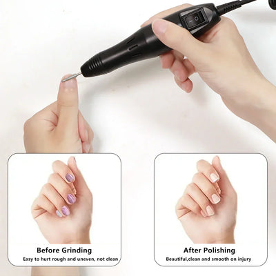 Avelena | Tragbares Elektrisches Nagelbohrmaschinen-Set - Gel Polish Entferner