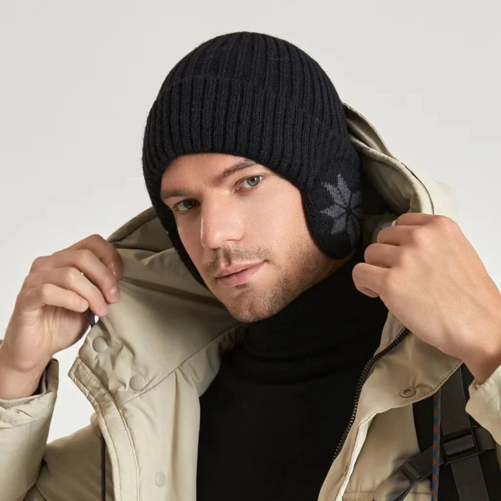 Avelena | Unisex Winter Plüsch Strickmütze - Kältebeständiger Wollhut