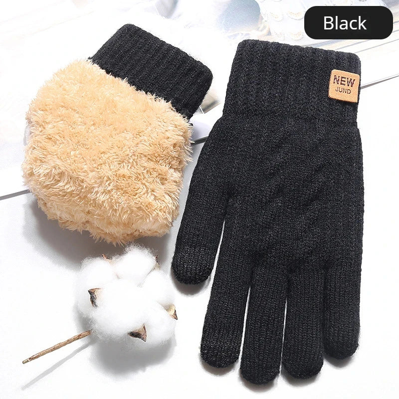 Avelena | Strickthermische Winterhandschuhe -Touchscreen Vollfinger