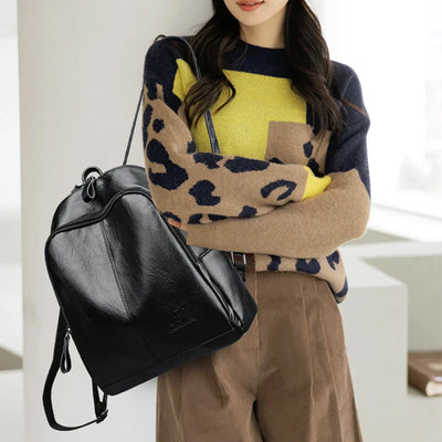 ZAYA | DIEBSTAHLSICHERER LEDERRUCKSACK