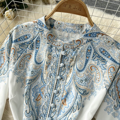 Petrin | Damen Kleid Mit Blumenmuster Gürtel