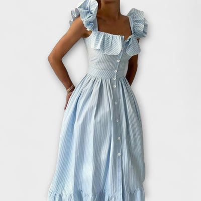 Lia - Ruffled Shirt Dress