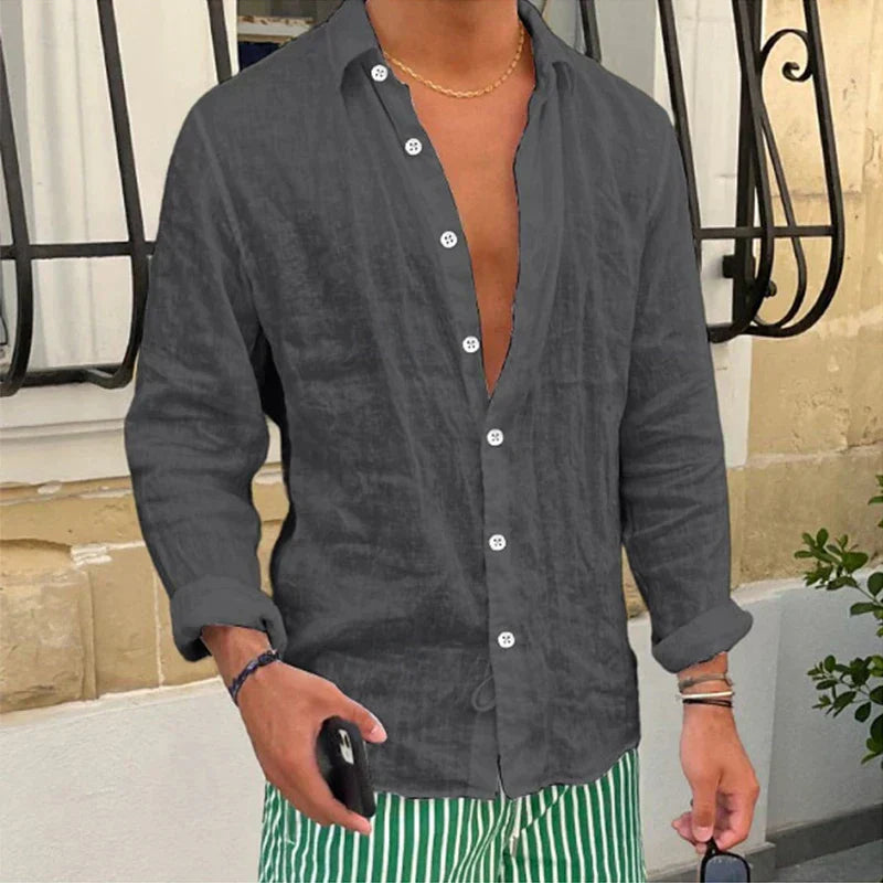 Atmungsaktiv & Locker Geschnittenes Sommerhemd für Herren – Taro