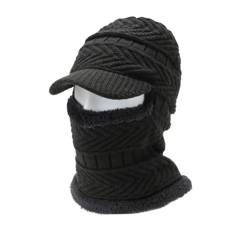 Avelena | Unisex Wollschal Balaclava Maske Mütze Strickmützen Hut