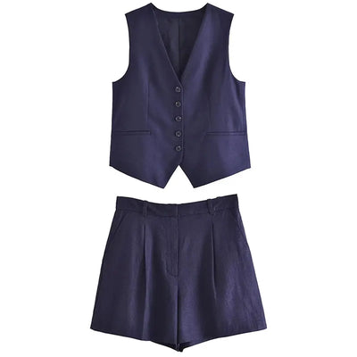 Zweiteiliges Sommeroutfit mit Vintage-Top – Amaya