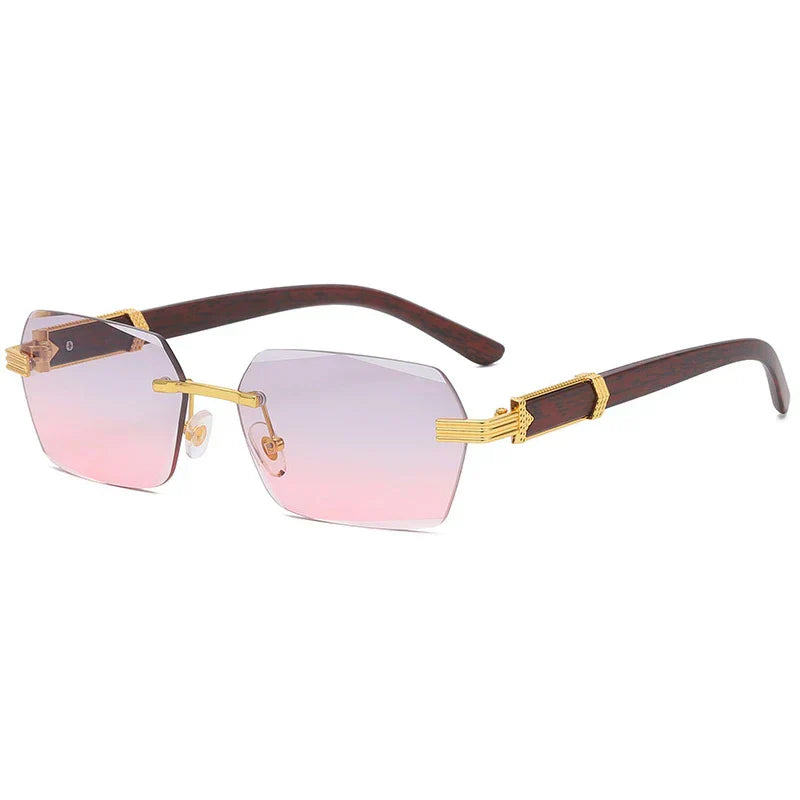 Rahmenlose quadratische Brille