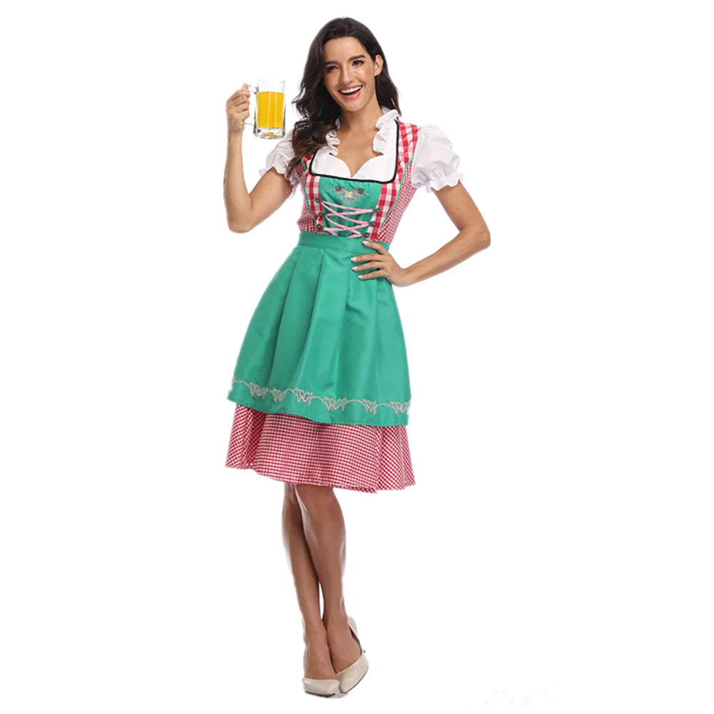 Damen Traditionell Oktoberfest Dirndl Kleid