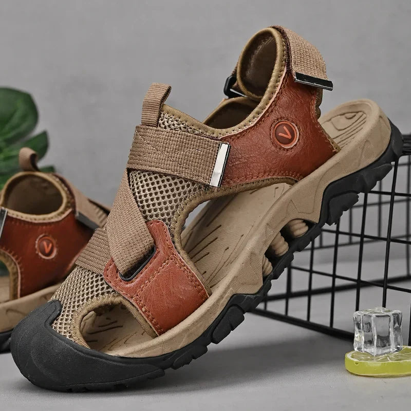 Herren Ledersandalen im Römischen Stil für Sommer und Freizeit – Cassian