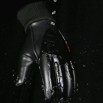 Avelena | Wasserdichte Pu Leder Winterhandschuhe - Flip-Finger