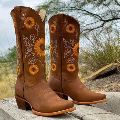 Stylische Cowboystiefel Für Damen | Blumen