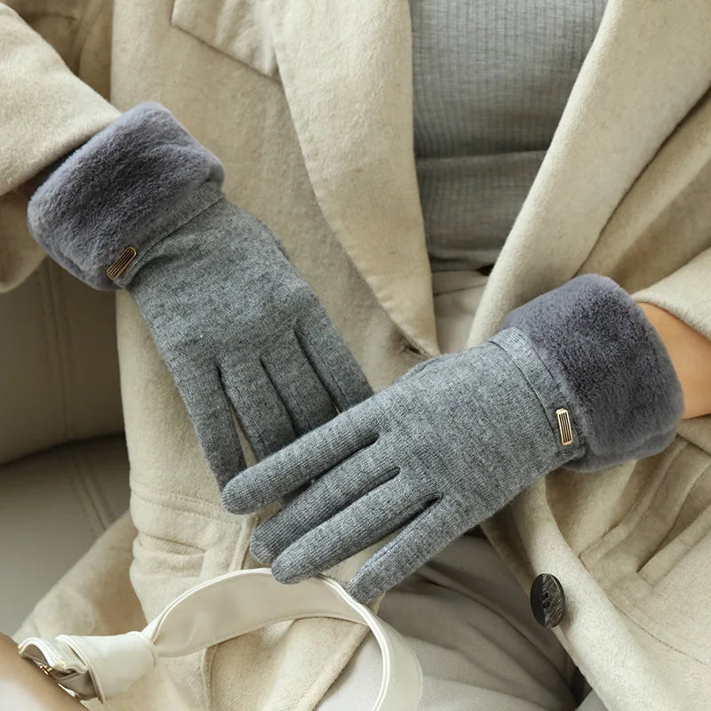 Avelena | Winter Damen Touchscreen Handschuhe - Fleecefutter