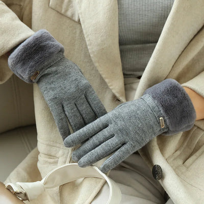 Avelena | Winter Damen Touchscreen Handschuhe - Fleecefutter