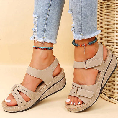 Juris | Keilabsatz Sandalen Hochwertige Synthetik, Bequem für Damen