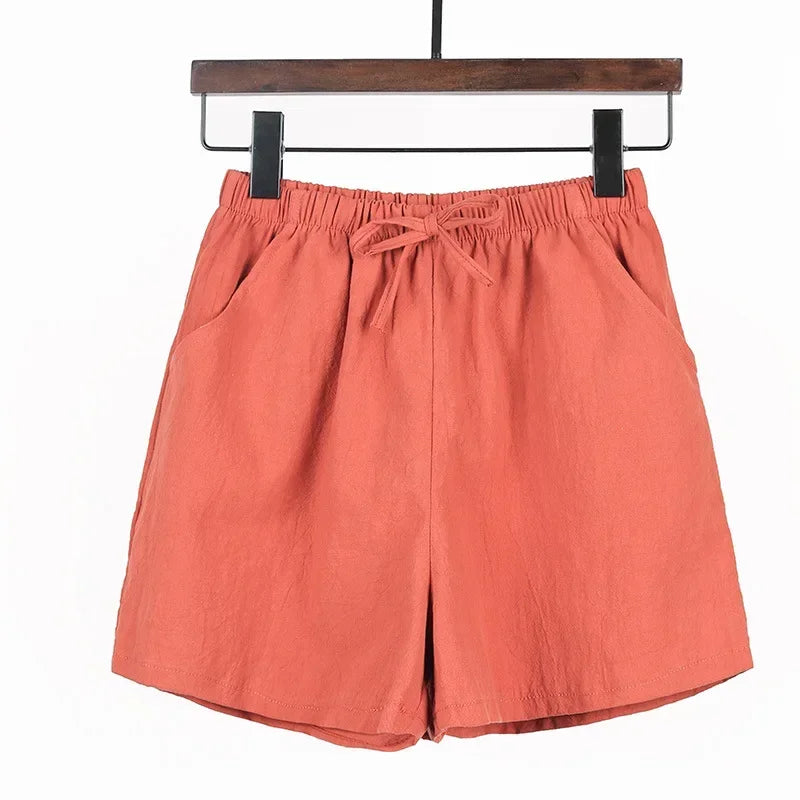 Luftige Damen Leinen-Shorts mit Hoher Taille und Sportlicher Passform – Fenja