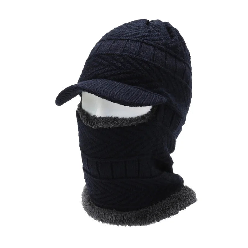 Avelena | Unisex Wollschal Balaclava Maske Mütze Strickmützen Hut