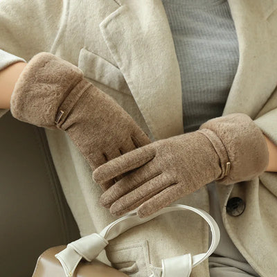 Avelena | Winter Damen Touchscreen Handschuhe - Fleecefutter