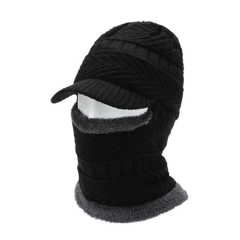 Avelena | Unisex Wollschal Balaclava Maske Mütze Strickmützen Hut