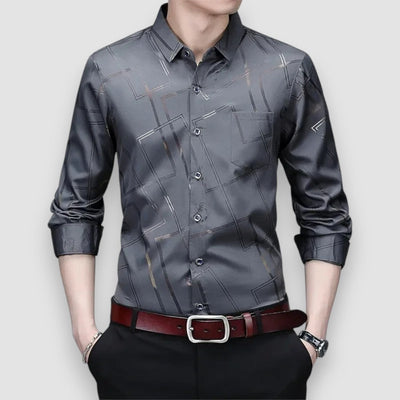 Liam |  Long Sleeved patterned shirt