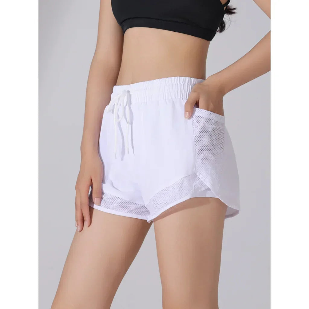 Atmungsaktiv & Schnell trocknend High-Waist Fitnessshorts Damen – Mira
