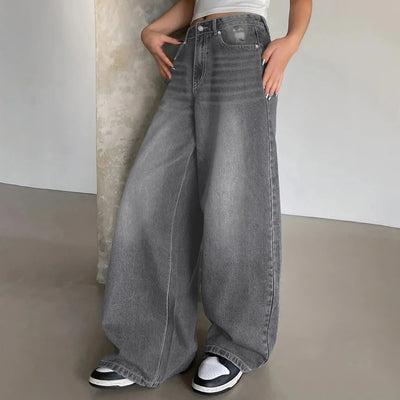 Weitem Bein Baggy-Jeans für Damen | Lässig