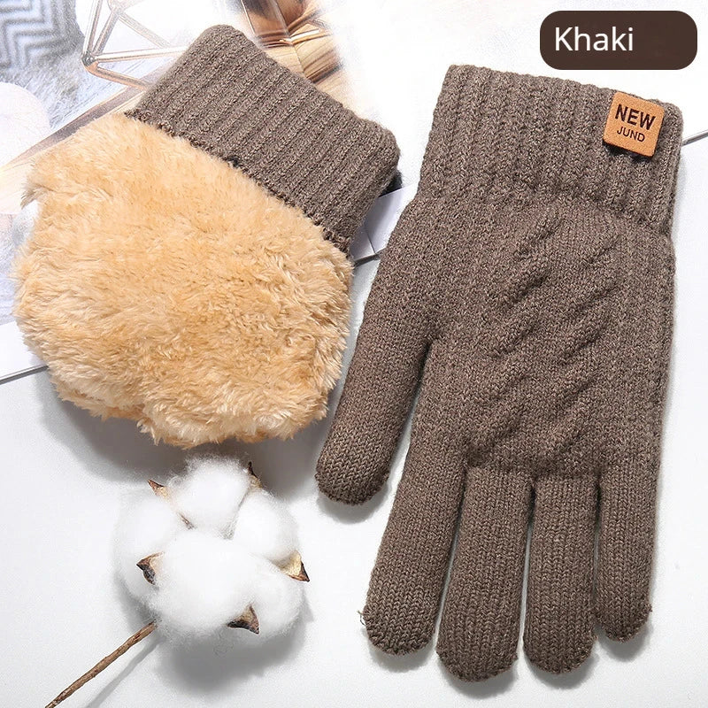 Avelena | Strickthermische Winterhandschuhe -Touchscreen Vollfinger