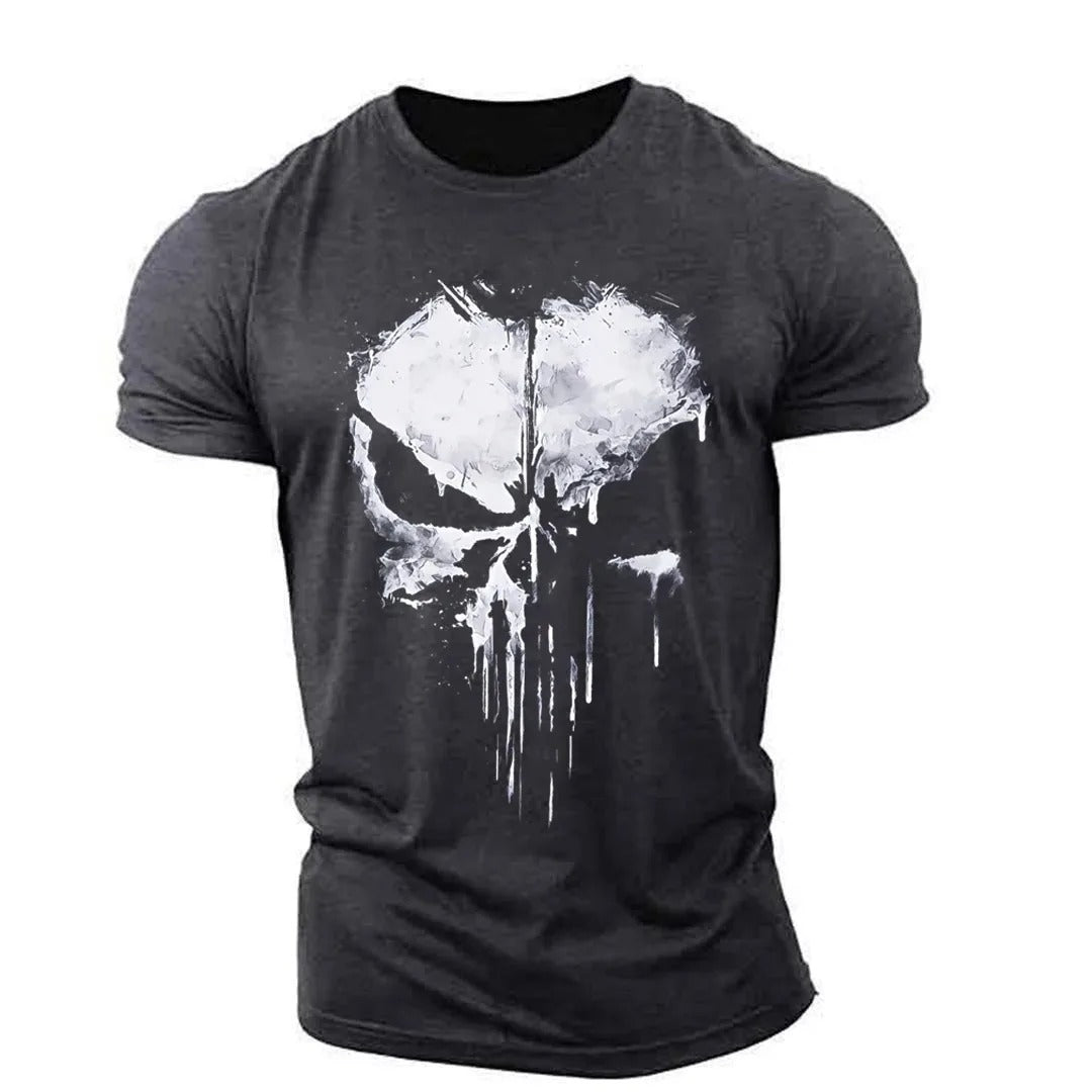 Cooles Herren T-Shirt mit Totenkopf Motiv