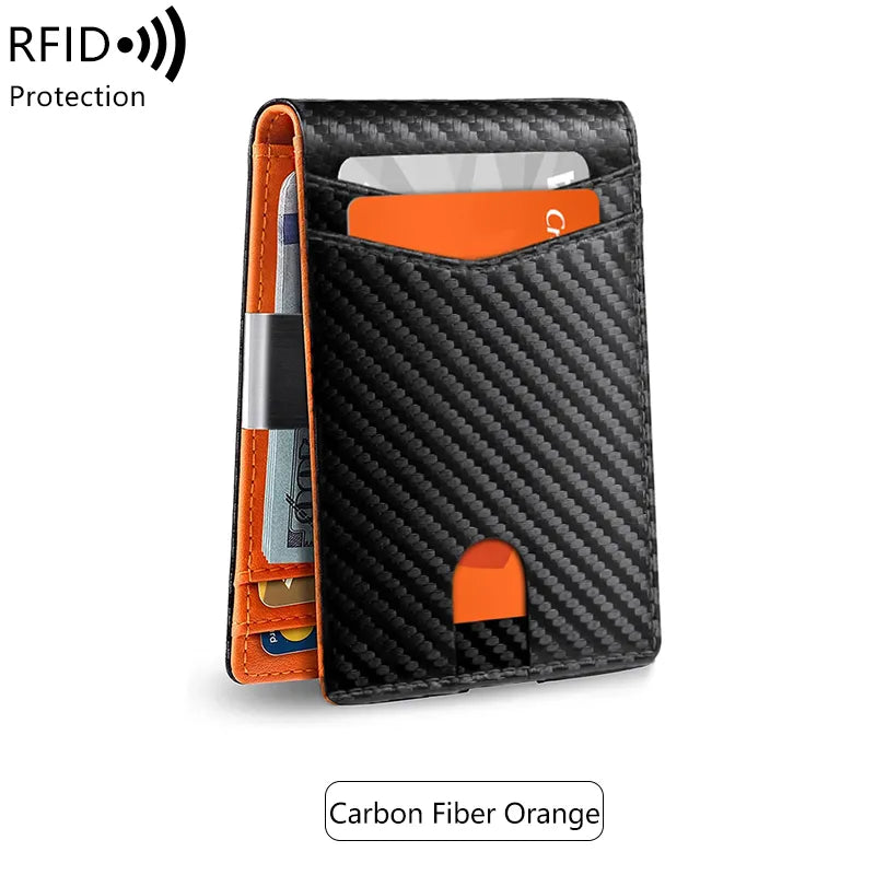 Avelena | Ultra-Dünne Rfid-Blockierende Herrenbörse 12-Karten Minimalistischer Tragbarer Halter