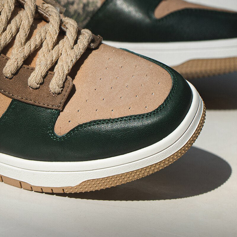 Kunstvolle Damen & Herren Plateau-Sneakers mit Wellenmotiv – Daiki