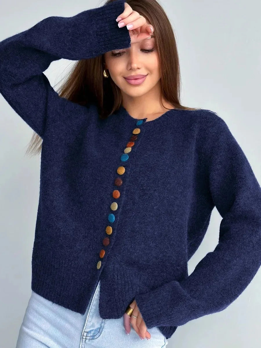 Noelle | Knopf-Akzent-Cardigan